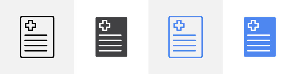 Fototapeta premium medical report icon vector set use for web ui or app