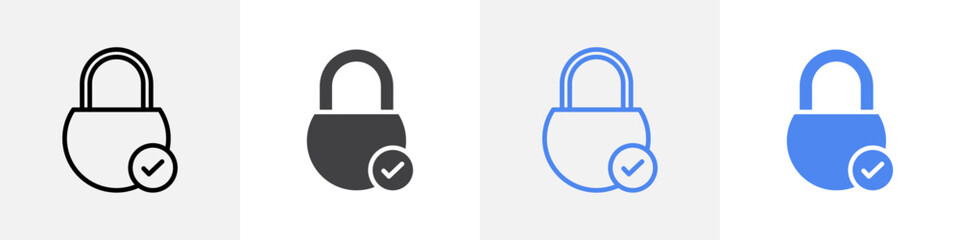 safe icon vector set use for web ui or app