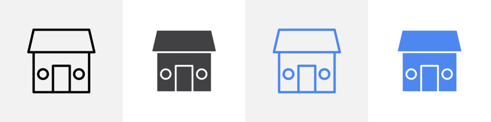 shop icon vector set use for web ui or app