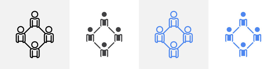 team icon vector set use for web ui or app