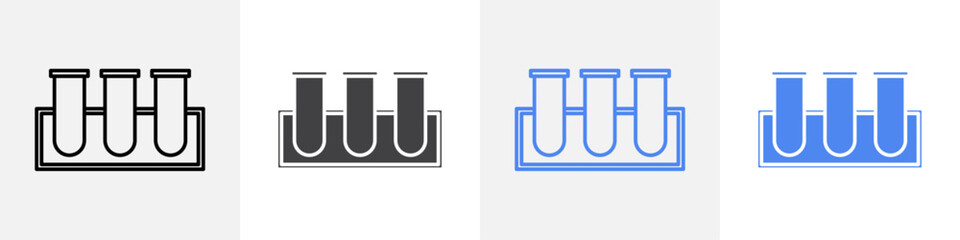 test tubes icon vector set use for web ui or app