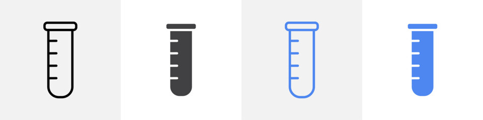 test tube icon vector set use for web ui or app