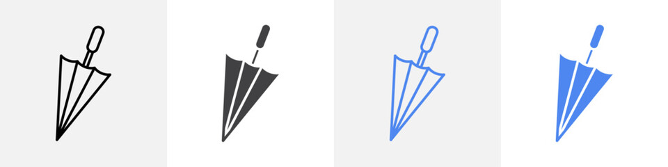 umbrella icon vector set use for web ui or app