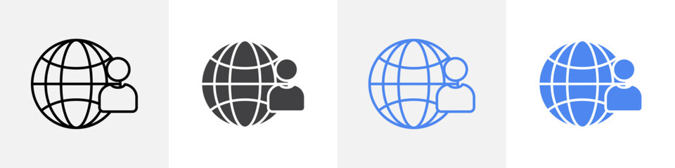 user web icon vector set use for web ui or app