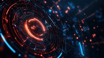 Security alert, technology, cyber security background