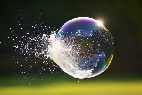 soap bubble bursting
