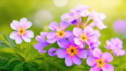 Fototapeta premium Beautiful light background for a greeting card with delicate flowers 