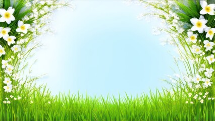 Obraz premium Beautiful light background for a greeting card with delicate flowers 