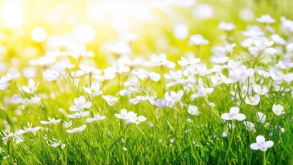 Fototapeta premium Beautiful light background for a greeting card with delicate flowers 