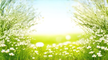 Obraz premium Beautiful light background for a greeting card with delicate flowers 