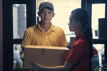 Deliveryman delivered package to your home