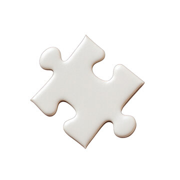 recommend clip art: Single white puzzle piece on a black background, symbolizing problem-solving and completion in design. transparent background