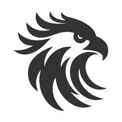 Premium Quality Hawk Head silhouette Illustration Design.