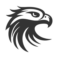 Fototapeta premium Premium Quality Hawk Head silhouette Illustration Design.
