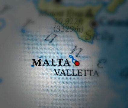 malta valletta on the map