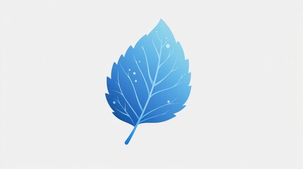Blue leaf icon representing growth, eco-friendliness, and sustainability. The design highlights environmental responsibility and nature's significance.
