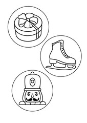 Set of Christmas tree decorations 