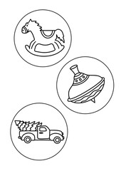 Set of Christmas tree decorations 