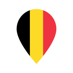 Fototapeta premium Belgium flag location icon