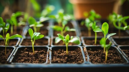Cultivating seedlings sustainably involves nurturing young plants with care and environmentally friendly methods.