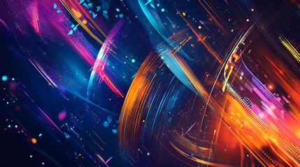 "Dynamic sports background featuring abstract shapes and patterns, encapsulating a futuristic technology concept."







