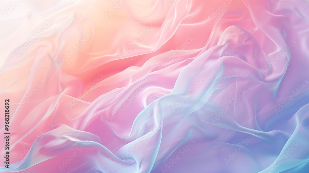 Poster abstract swirl of pastel colors creating a dreamy atmosphere with soft textures in a gentle light