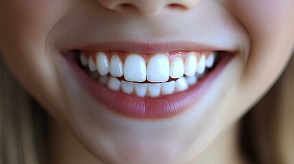 Fototapeta premium Perfect smile of a girl, dentist concept