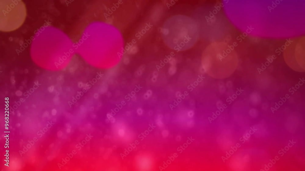 Sticker Animation of pink and red shapes moving on red background