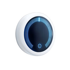 A modern smart thermostat with a sleek design and intuitive interface, perfect for energy-efficient climate control. transparent background