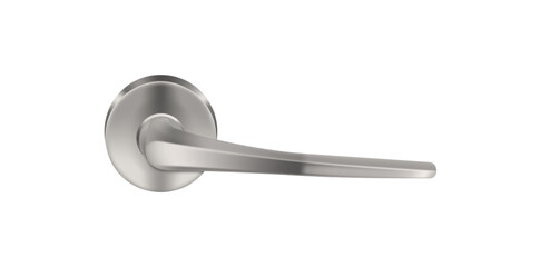 Realistic Silver Door Handle Vector Illustration.	