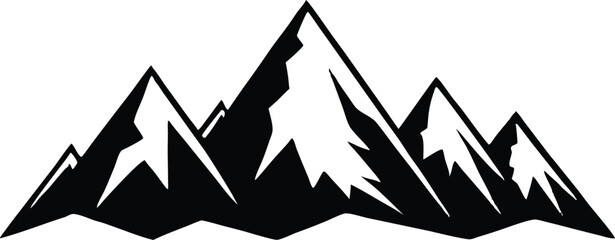 set of mountains collection of grapes vector illustration, silhouette, logo icon and line art Bundle files 