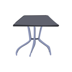 modern metal table cartoon. sleek durable, contemporary minimalist, decor home modern metal table sign. isolated symbol vector illustration