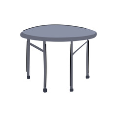 contemporary metal table cartoon. minimalist decor, home office, workspace dining contemporary metal table sign. isolated symbol vector illustration