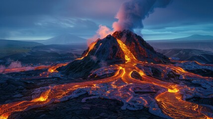 Eruption of a Volcano