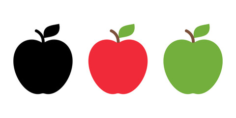 Apple fruit icon simple design