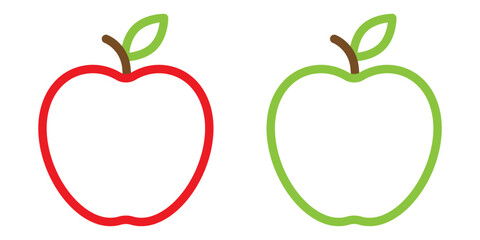 Apple fruit icon simple design