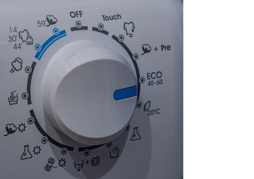 Washing in a washing machine, ecological program, saving energy and water