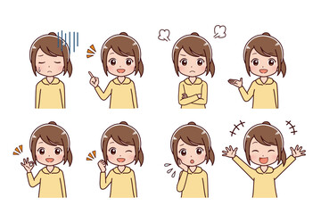 私服の子供のイラスト