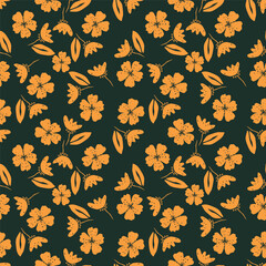 Colorful flowers and branchs whit shadow on a white backgeound.