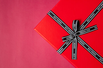 Close up at a ribbon bow