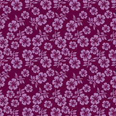 Small colorful flowers and brown flowers, hand drawn. Seamless on a light yellow background. Designed for fabric, fashion, textiles, wallpaper,