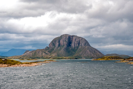 Torghatten mountain on Torget island, Nordland, Norway