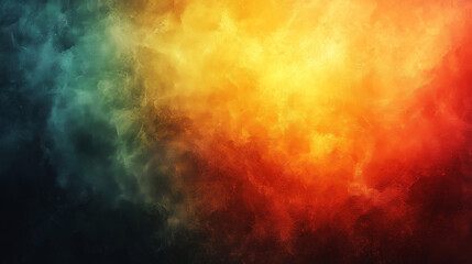 Abstract Orange Green Color Gradient Grainy Background