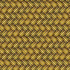 Golden wicker seamless pattern