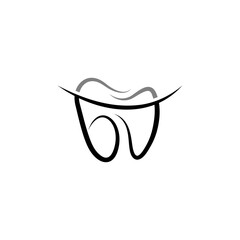 abstract dentist clinic logo simple design