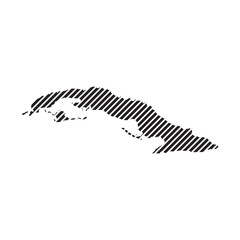 Naklejka premium Cuba country map icon