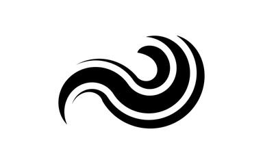 abstrack simple brush unique black vector logo