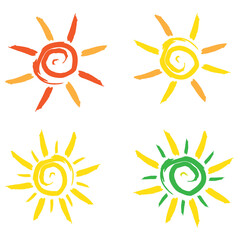Sun colorful icons pack