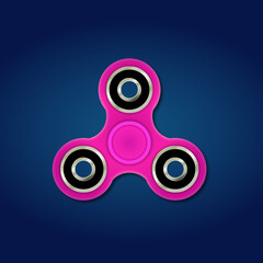 Pink Color Fidget Spinner Toy Vector