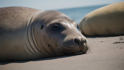 Obraz premium closeup of a sea lion
